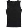 Woman’s Pretty Flower Modal and Lace Tank Top(Black – Black)
