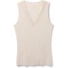 Woman’s Pretty Flower Modal and Lace Tank Top(Natural – Avorio Crema)