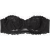 Woman’s Pretty Flowers Bandeau Bra(Black – Black)