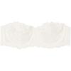 Woman’s Pretty Flowers Bandeau Bra(Ivory – Powder White)