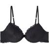 Woman’s Pretty Flowers Bellissima Push-up Bra(Black – Black)