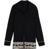 Woman’s Pretty Flowers Button Up Shirt in Modal(Multicolor – Black/Ivory)