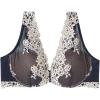 Woman’s Pretty Flowers Elena Balconette Bra(Blue – Deep Blue/Vanilla)