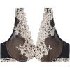Woman’s Pretty Flowers Elena Balconette Bra(Multicolor – Black/Ivory)
