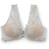 Woman’s Pretty Flowers Elena Balconette Bra(Pale Grey – Ice Grey)