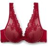 Woman’s Pretty Flowers Elena Balconette Bra(Red – Sealing Wax Red)