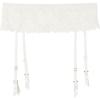 Woman’s Pretty Flowers Garter Belt(Ivory – Powder White)