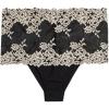 Woman’s Pretty Flowers Hipster Brazilian(Multicolor – Black/Ivory)