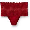 Woman’s Pretty Flowers Hipster Brazilian(Red – Sealing Wax Red)