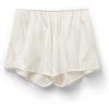 Woman’s Pretty Flowers Silk Shorts(Ivory – Powder White)