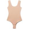Woman’s Raw Edge Cotton Bodysuit(Natural – Honey Soft Beige)