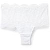 Woman’s Scent of Summer High Waist Hipster Brazilian(White – White)