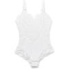 Woman’s Scent of Summer Lace and Fresh Bamboo Bodysuit(White – White)
