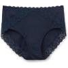 Woman’s Semi-High Rise Cotton and Lace Panties(Blue – Intense Blue)