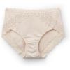 Woman’s Semi-High Rise Cotton and Lace Panties(Natural – Avorio Crema)