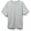 Woman’s Short Sleeve Top in Cotton(Grey – Light Grey Melange)