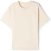 Woman’s Short Sleeve Top in Cotton(White – Bianco Polvere)