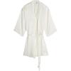 Woman’s Silk Kimono(Ivory – Powder White)
