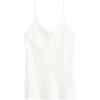 Woman’s Silk Satin Top with V-Neckline(Ivory – Powder White)