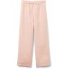 Woman’s The Pure Linen Full Length Drawstring Pants in Linen Fabric(Pink – Blushing Pink)
