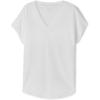 Woman’s The Pure Linen Short Sleeve V-Neck Top in Linen(White – White)
