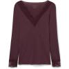 Woman’s Ultralight Cashmere Lace Long Sleeve Shirt(Burgundy – Dark Burgundy)