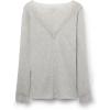 Woman’s Ultralight Cashmere Lace Long Sleeve Shirt(Grey – Light Grey Blend)