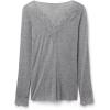 Woman’s Ultralight Cashmere Lace Long Sleeve Shirt(Grey – Medium Grey Mel)