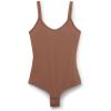 Woman’s Ultralight Cotton Tank Bodysuit(Natural – Caramel Dark Beige)