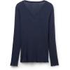 Woman’s V-Neck top in Modal Ultralight with Cashmere(Blue – Intense Blue)